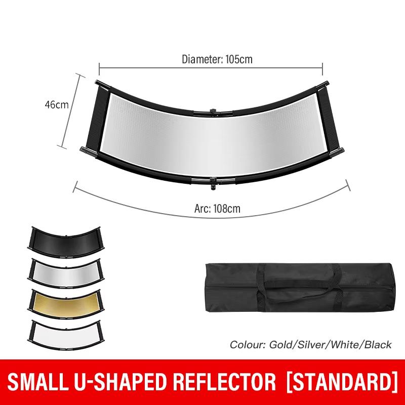 

Soopho U-type Reflective Screen Portrait Curved Light Reflector 46cmx108cm/176cmX61cm for Photo Studio Kits Photography M