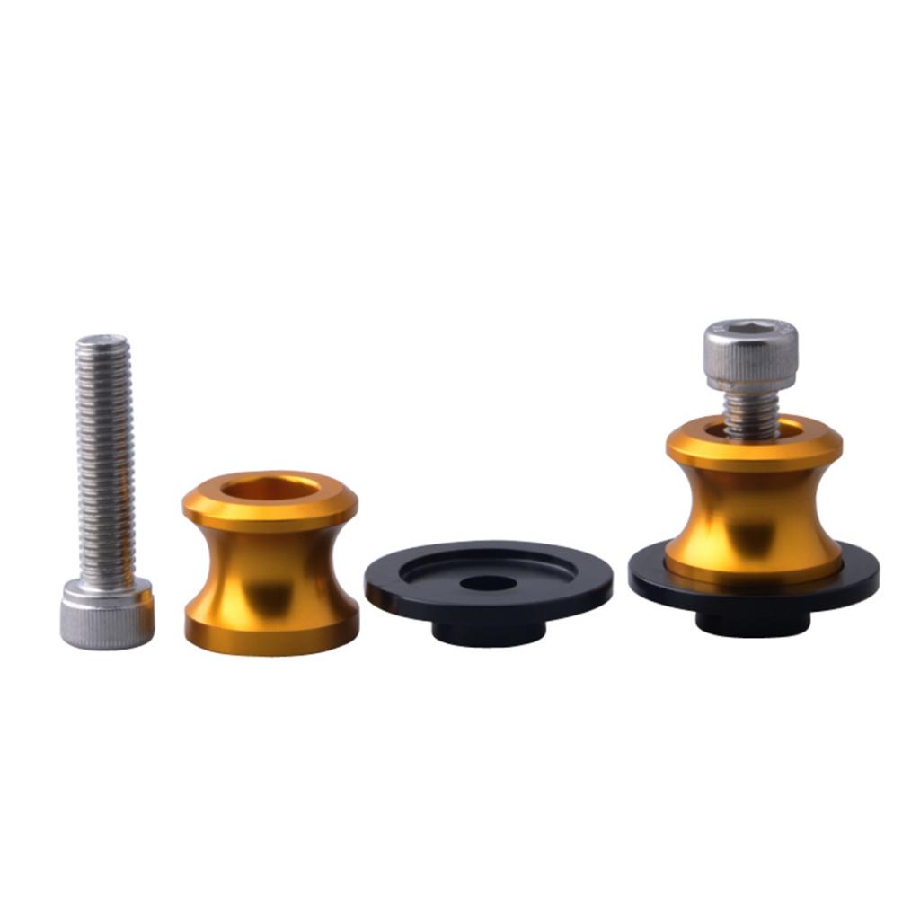 M8 Swing Upper Arm Sliders Spools Stand for GSXR600 GSXR750 GSXR1000 - Golden