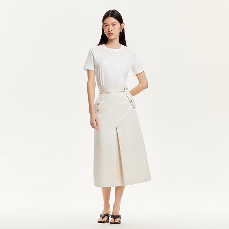 VEROMODA High-Waisted A-Line Midi Skirt with Belt
