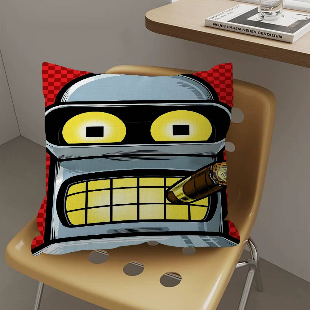Cartoon F-Futuramas Personalized Picture Text Home Decorative Pillows Household Gifts 45X45Cm