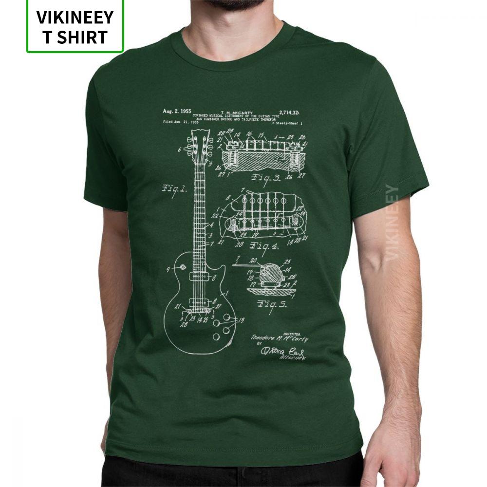 Patent Acoustic Electric Guitar Music Men T Shirt Crazy 100 Cotton Short Sleeves Tees Crew Neck TShirts Printed Tops