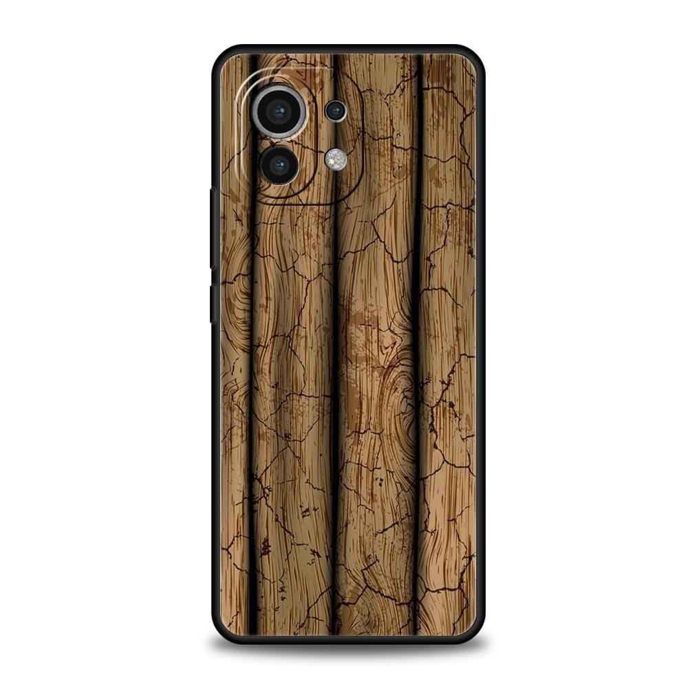 Luxury Vintage Wood Grain Pattern Phone Case Cover for Xiaomi Mi 17 15 14 13 12 11 Ultra 15T 14T 13T 12T 11T Pro Lite Soft TPU