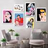Abstract Fashion Office Girl Poster Print Nordic Colorful Line Face Canvas Painting Wall Art Picture For Livingroom Unique Decor