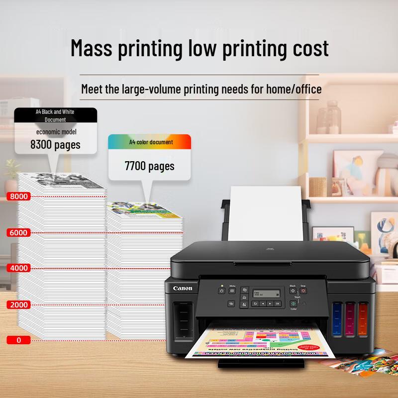Canon G6080 Wireless Ink Tank All-in-One Color Printer CN plug (adapter included)