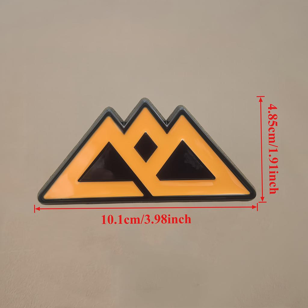 3D Metal Snow Mountain Logo Car Side Fender Rear Trunk Emblem Badge Sticker, Car Front Grill Badge, Car Decoration Additions