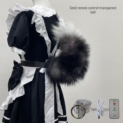 Háromsebességes elektromos csóváló farok cosplayhez: Fekete kiskutya, Kis róka, Szürke farkas