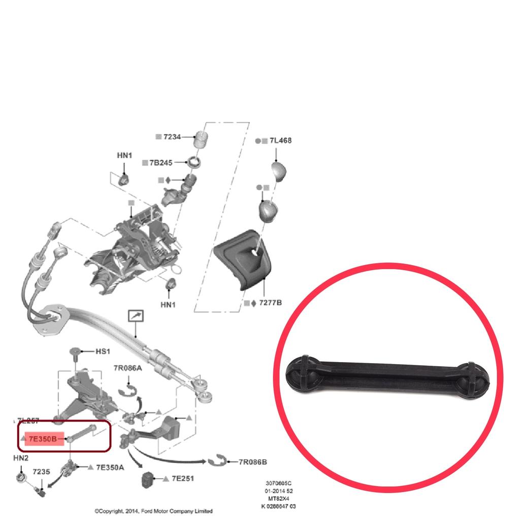 ESP1159 6-växlad växelspakslänkage reparationsstång länk för Ford Transit V184 V347 2000-2014 2.4 2.2 TDCi TDI MT82 1388048