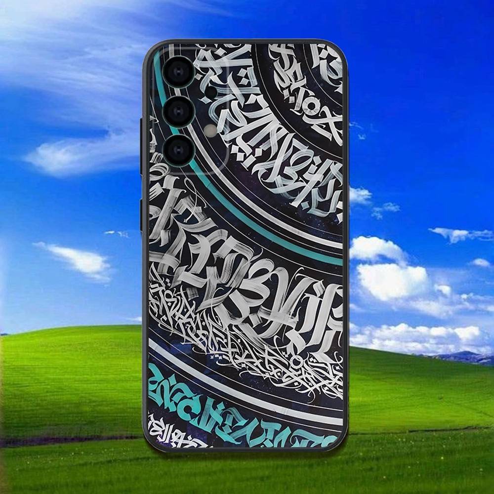 Pokras Lampas Art Graffiti Handyhülle für Samsung Galaxy A13,A21s,A22,A31,A32,A52,A53,A71,A80,Weiche Schwarze Hülle