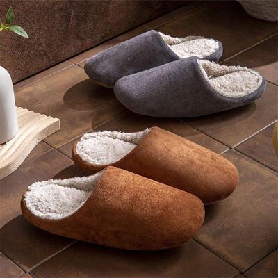 Women's & Men's Winter Heeled Cotton Slippers: Silent, Soft Deerskin Velvet Sole, Ideal for Wooden Floors, Warm Dual-Use Design.