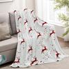 1pc Simple Christmas Deer Printed Blanket for Sofa Bed Travel Camping Living Room Office Conditioning Blanket for All Seasons Gi