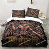 Set Biancheria da Letto Satanico Satana Diavolo Ragazzi Ragazze Misura Singola Queen Copripiumino Federa Letto Bambini Adulti Moda Tessile per la Casa