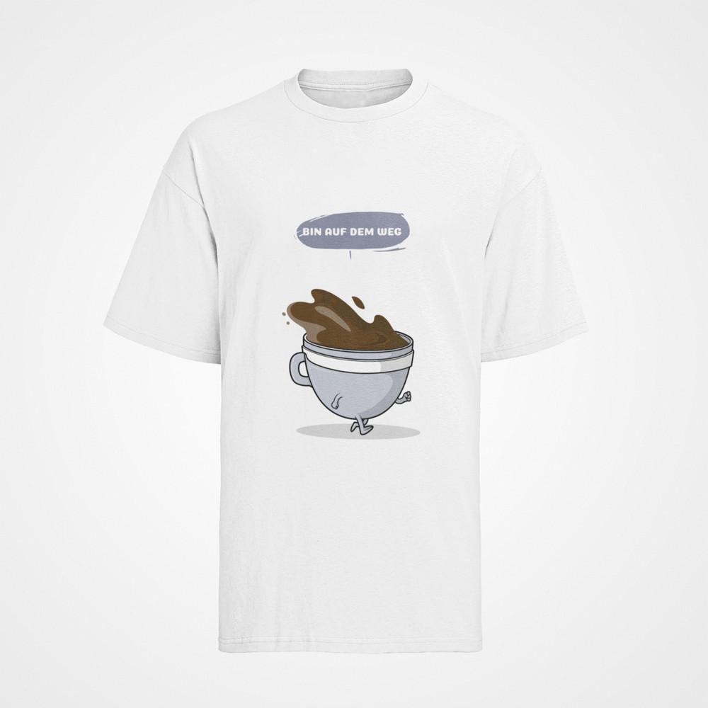 

Mens Organic Cotton Coffee Funny Funny Saying: I m on the Way T-Shirt L