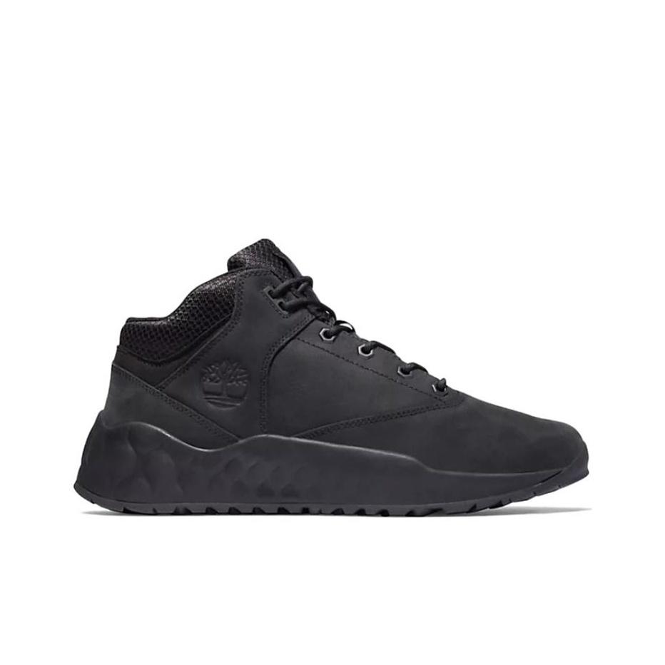Timberland Solar Wave Leather Durable Casual Ankle Outdoor Boots Men Boots Black A2FNW015
