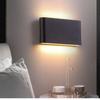 Modern Outdoor Waterproof LED Wall Light - Minimalist Ultra-thin Double-Head Design for Courtyard, Corridor, Bedroom, or Living Room.