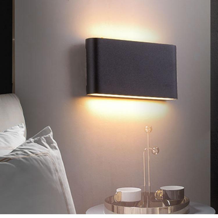 Modern Outdoor Waterproof LED Wall Light - Minimalist Ultra-thin Double-Head Design for Courtyard, Corridor, Bedroom, or Living Room.