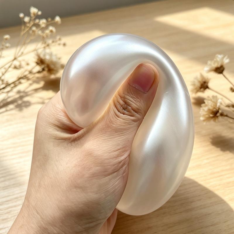 Moldable Squishy Pearl Coconut Oil Squeeze Toys Moldable Stress Ball Squishy Toy Slow Rising Decompression Sensory Toy For Adult
