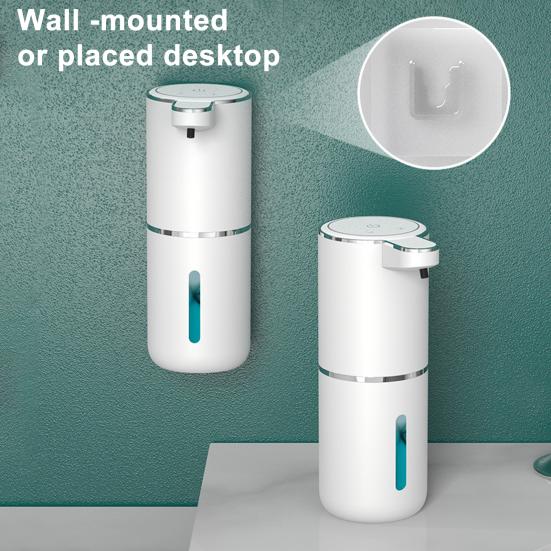 Yousheng 1 Set Soap Dispenser Adjustable USB Rechargeable Touchless Foaming Soap Dispenser for Bathroom Kitchen