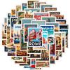 50 European Travel Graffiti Stickers: Waterproof Decorative Stickers for Water Bottles, Computers & Phones