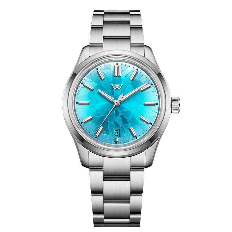 WM Watch Automatic Mechanical Watch NH35 Glacier Series 100M Waterproof AR Coated Sapphire Welly Merck Watches For Man WM226