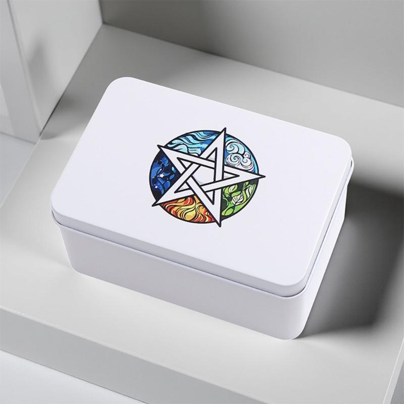 Scatola di metallo rettangolare per carte da gioco, contenitore per tarocchi, custodia per gioielli, gioco da poker, scatola vuota per carte da poker