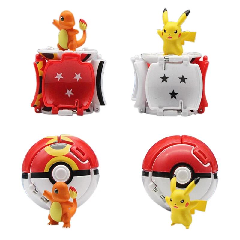 Pokemon Model with Ball Poke Pokeball Mew Groudon Solgaleo Mewtwo Pikachu Meowth Charizard Kyogre Fennekin Froakie Chespin Toy
