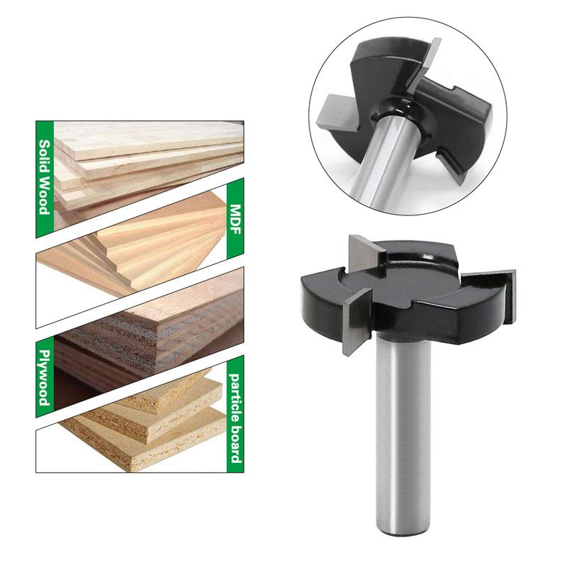 Фрези для наплавлення спойлборду 1/2 дюйма 12 мм хвостовика 2 дюйми Діаметр різання Плита для вирівнювання фрез Стругання для деревини