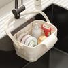 Retractable Kitchen Drain Basket Rotating Design Durable Fruit Washer Bowl Quick Draining Fruit Vegetable Washer