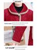 Warm Fleece-Lined Cotton Jacket for Middle-Aged & Elderly Women - Mid-Length, Loose Fit, Ideal for Autumn & Winter