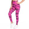 Tie-Dye High-Waist Yoga Pants - Cropped, Peach Hip, Tight Fit Fitness Leggings