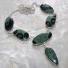 Large African Kambaba Jasper Bezel 925 Silver Plated Necklace 19" Trendy U5v32