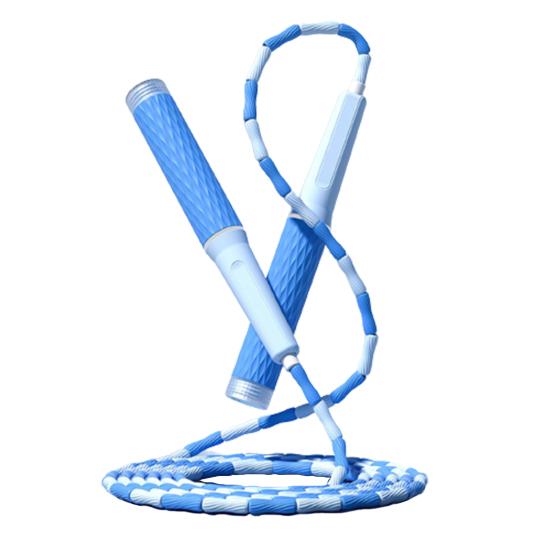 Skipping Rope Adjustable Soft Beaded Slub Design Portable Jumping Training Rope for Adult