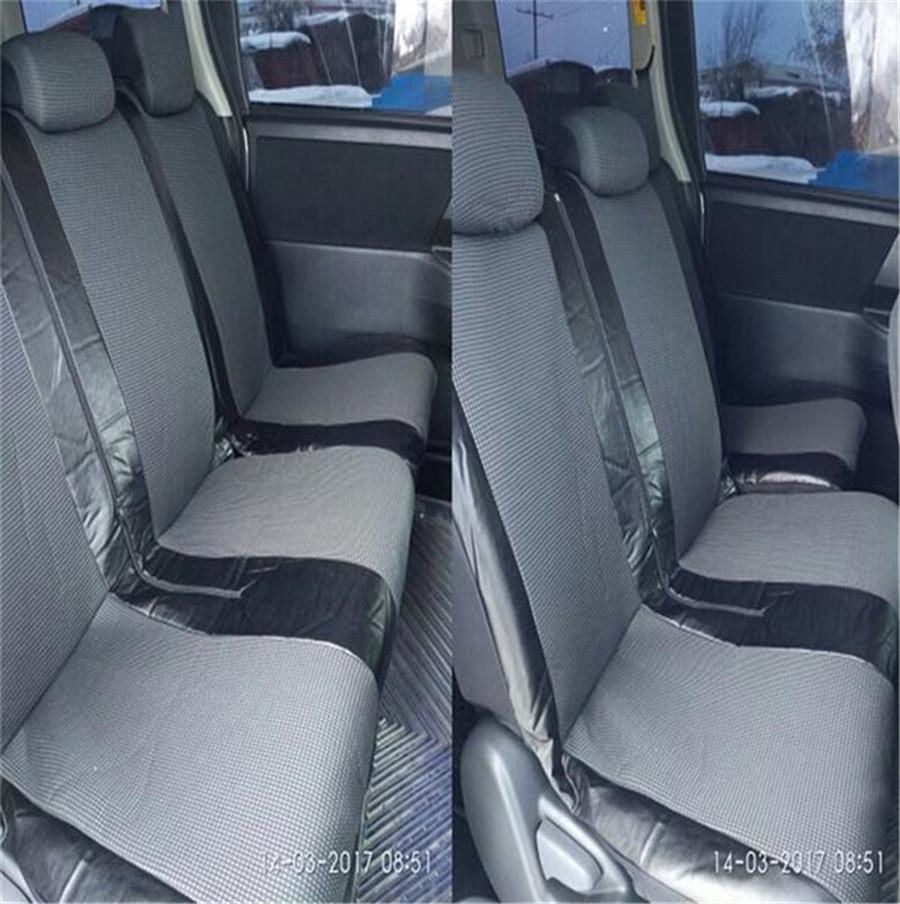2PCS Grey Front Seat Cover Polyester+Artificial Leather Universal For Truck