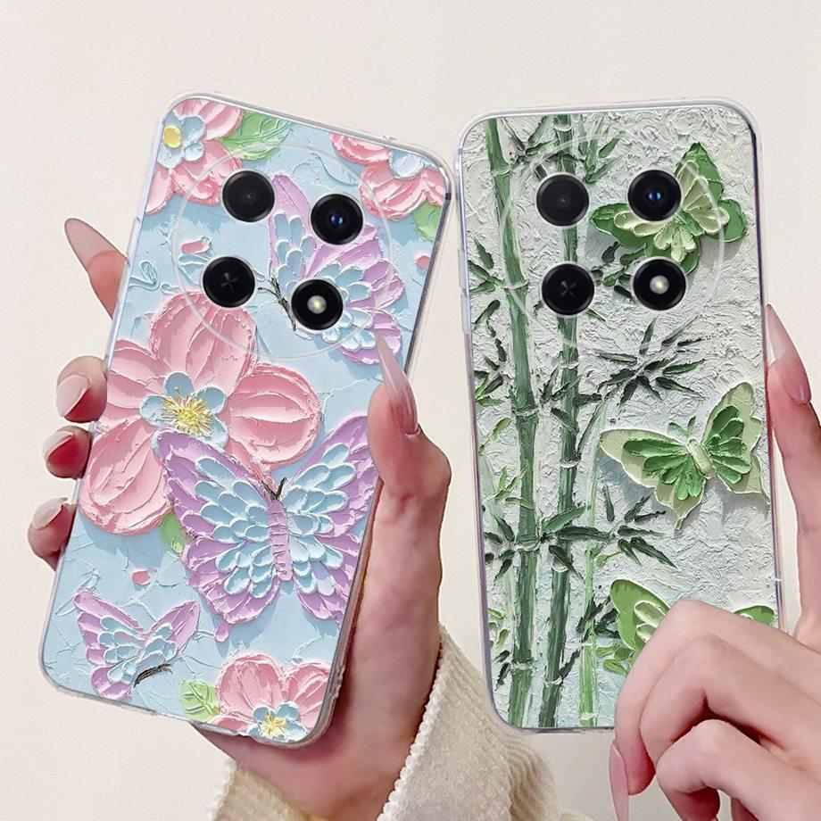 For Huawei Nova 13i / Nova 12i 4G Back Cover Girly Fashion Flower Butterfly Painting Case Soft TPU Clear Slim Silicone Fundas
