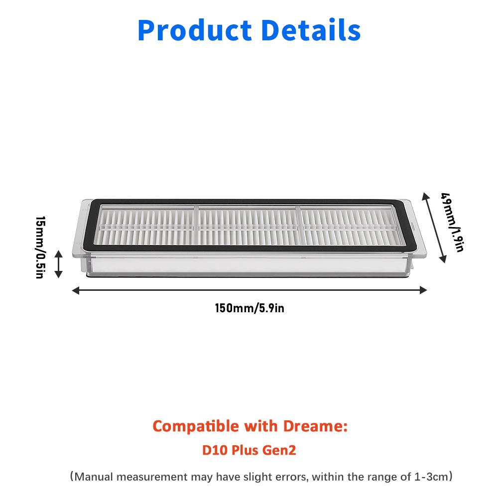Washable Filter Part For Dreame D10 Plus Gen 2 RLD32GD L10s Ultra For Xiaomi X20+ X10+ X10 Plus Mop 2 Ultra Accessories