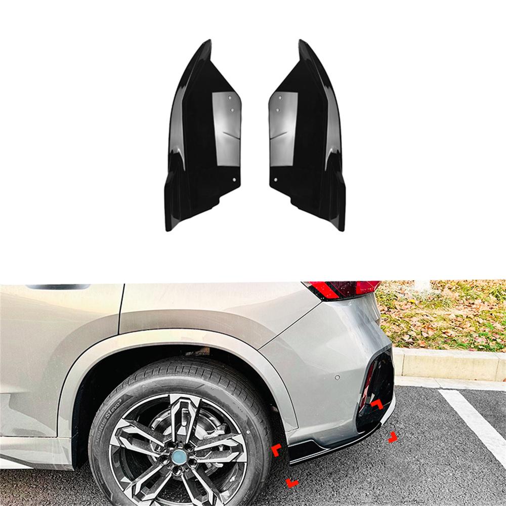 2Pcs Rear Bumper Winglet Side Splitter Gloss Black For BMW X1 U11 iX1 2023-2024