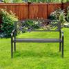 3-Seater Garden Bench Outdoor Garden Bench Rural Chic Style for Balcony Terrace Patio 127 x 60 x 85 cm