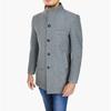 New Men's Thickened Stand Collar Wool Blended Jacket Casual Woolen Outerwear for Cross-border
