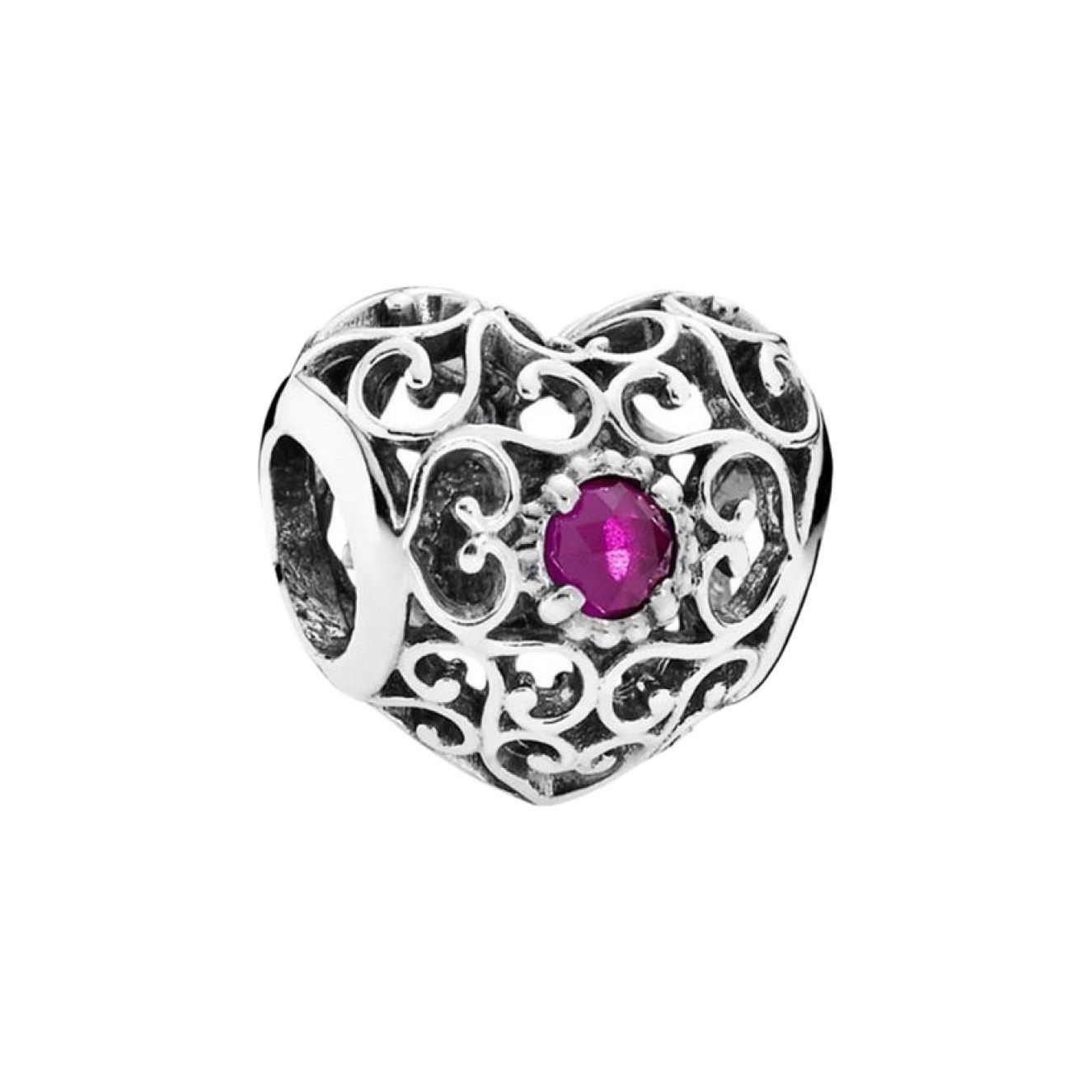 Pandora Heart Shaped Birthstone Pendant Women pendant Silver 791784SRU Silver,F
