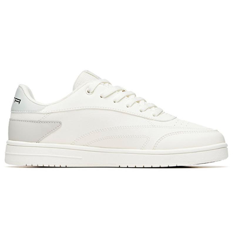 Anta Cushioned Slip-Resistant Low-Top Skateboard Shoes Women's White Gray Sneakers 922038031R-3