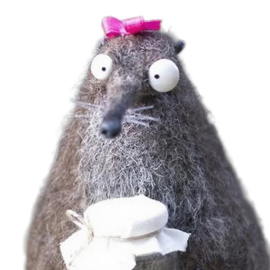 Handmade Wool Felt Doll Panicked Big-Eyed Weirdo Plush Toy Quirky Googly Eyes Figurines Unique Character Soft Collectible Gift for Whimsy Lovers