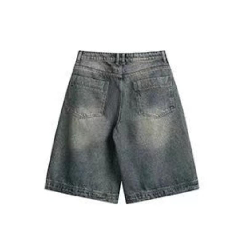 2000s Y2k Vintage Baggy Kalhoty Ženy Retro Široké Leg Džíny Kalhoty Korejské Streetwear Běžné Oversize Prané džínové šortky Léto