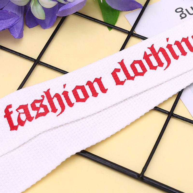 130cm Unisex Nylon Canvas Belts Printing Thai D Ring Double Buckle