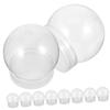 HAKIDZEL Water Clear Snow Globes with Screw Perfect for DIY Snowball Kits 10-Pack Balls, Caps, Kids'