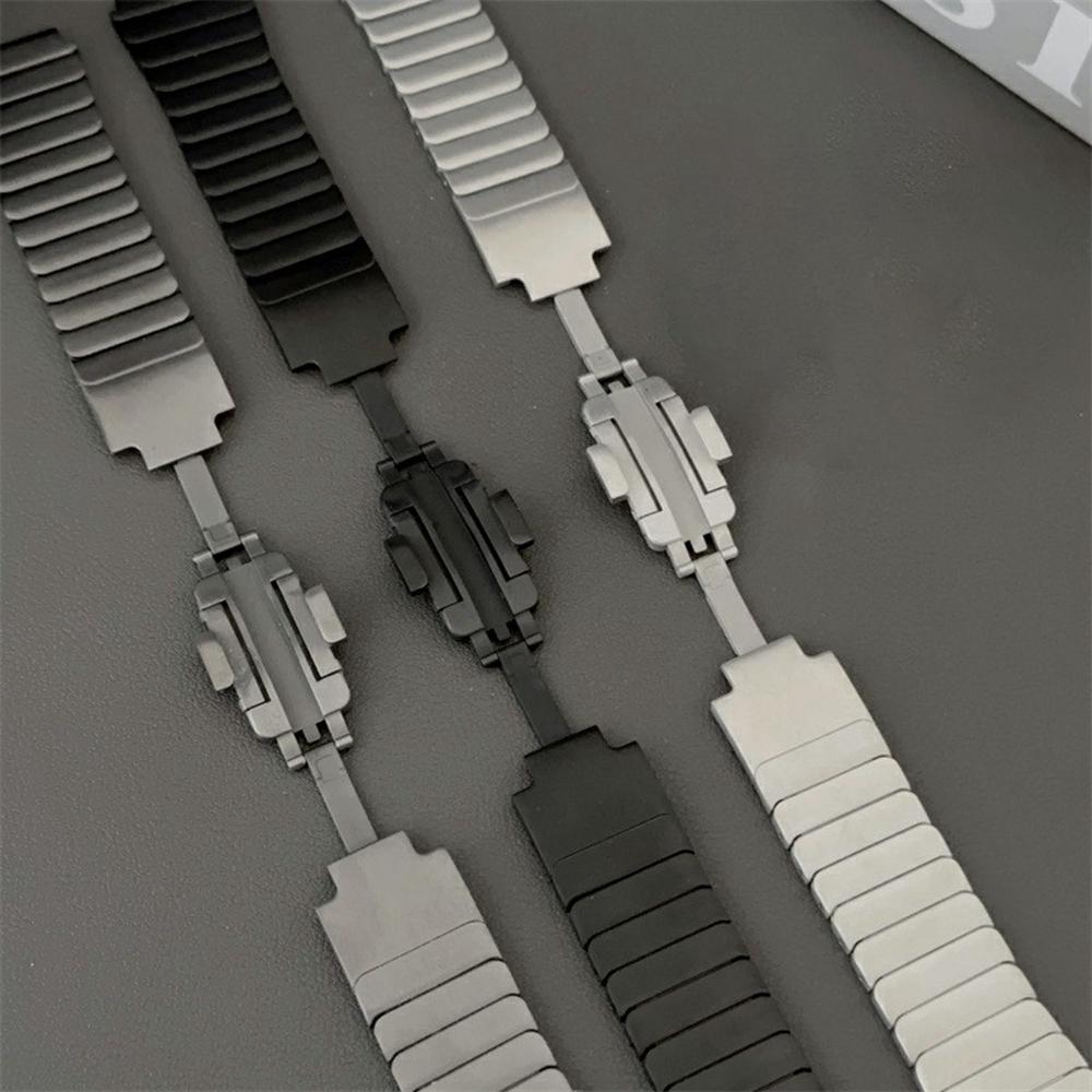 For Huami Amazfit T-Rex Pro A1918 Watch Band 1-Bead Stainless Steel Wrist Band