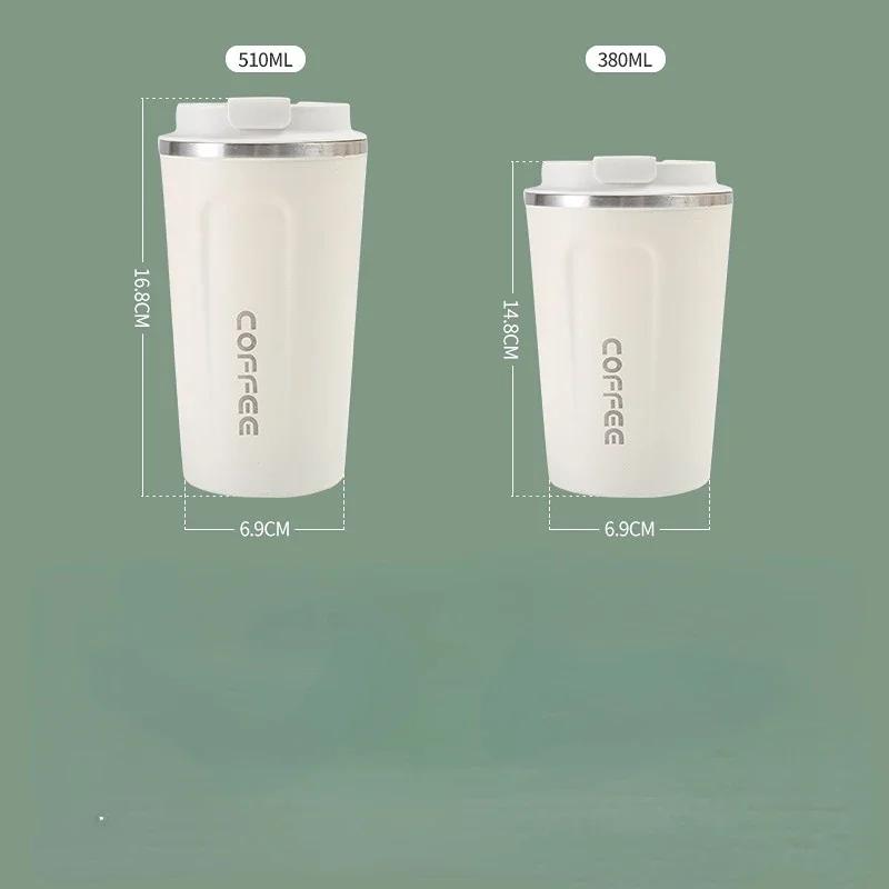 Stainless Steel Coffee Tumbler Thermos Cup with Intelligent Temperature Display Portable Travel Mug 380ml 510ml