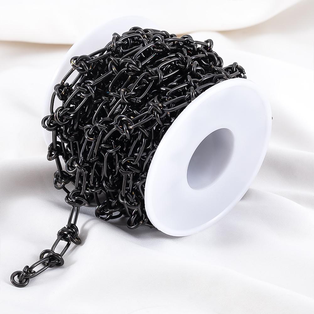 1M Stainless Steel Chunky Knot Chains DIY Hip Hop Chokers Men Necklaces Bracelets Findings Jewelry Making Accessories Supplies