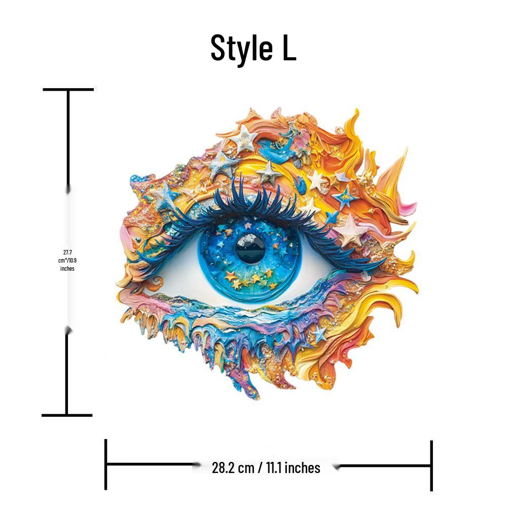 HOOLOOG Ocean Eyes Wooden Irregular Jigsaw Puzzle & Money Box Toy