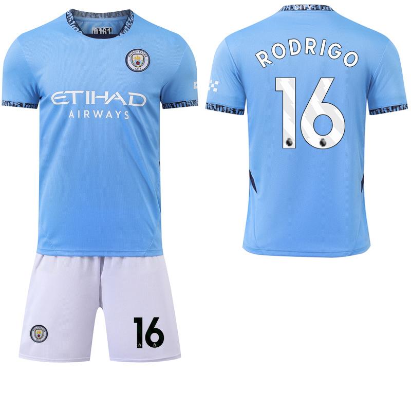 

Домашняя футболка Манчестер Сити 2024-25 #9 Холанд #17 Де Брюйне Футбольные майки 22