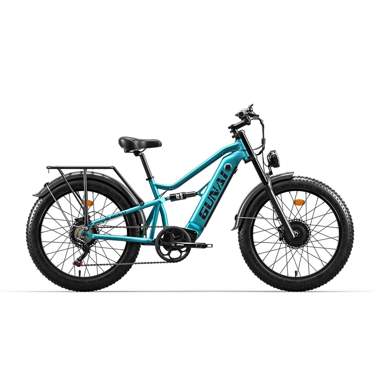 GUNAI-M2 1500 Вт двухмоторный электровелосипед с аккумулятором 48