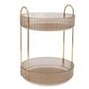 Makeup Organizer Rack 2 Tier 360 Deg Rotation Space Saving Cosmetic Countertop Organizer for